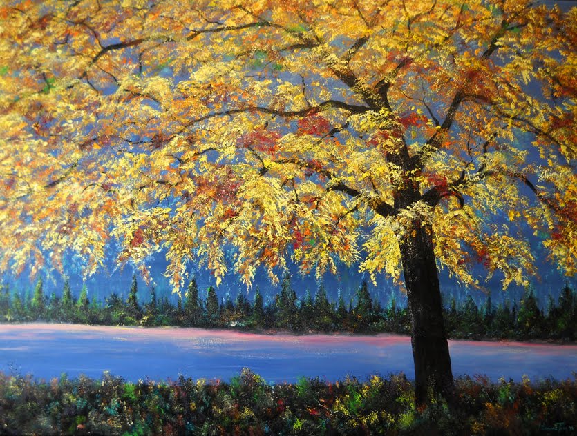 A Painting for You "First Light in Yosemite Valley" 36" x 48" Oil Landscape Painting by Connie