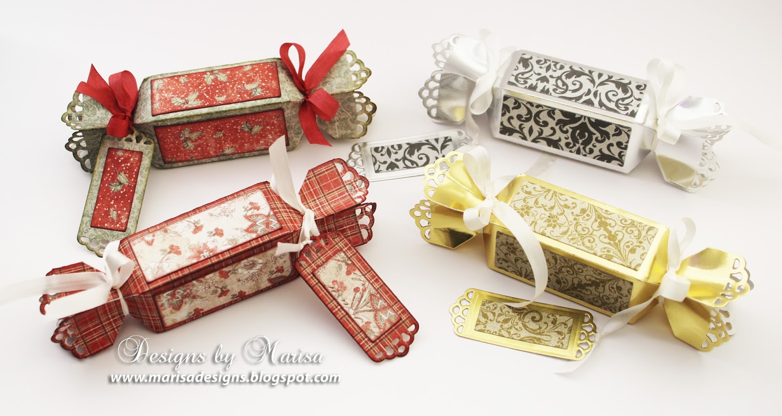 Designs by Marisa Spellbinders Party Favor Boxes for the Holidays