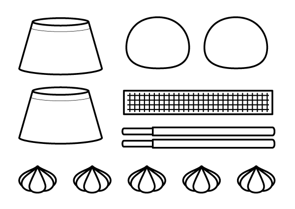 紙で遊ぼう プリンアラモード デコレーション ぬりえ Line Drawing Papers 無料で遊べるぬりえやペーパークラフト