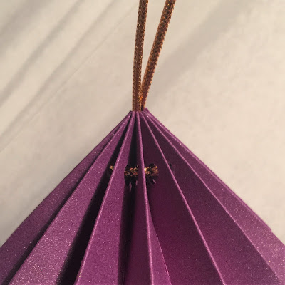 Closed Lantern.  From Origami Tutorial using Silhouette Cameo by Nadine Muir from Silhouette UK Blog