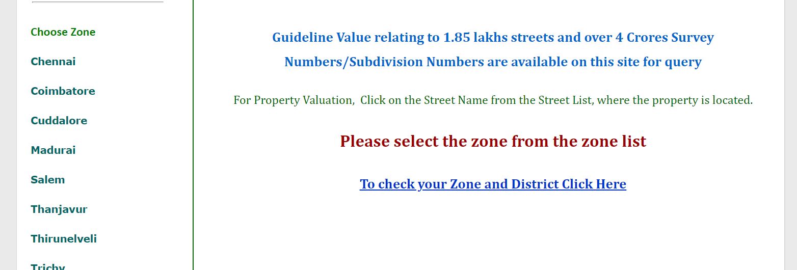 Land guideline values available online in Tamilnadu