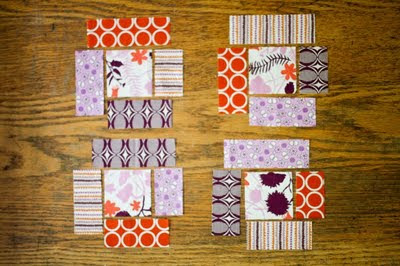 Quilted Logcabin Coaster Tutorial - In Color Order
