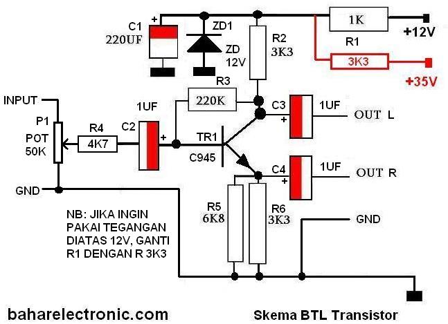 diagram skema btl audio amp - Komponen Penting dalam Diagram...