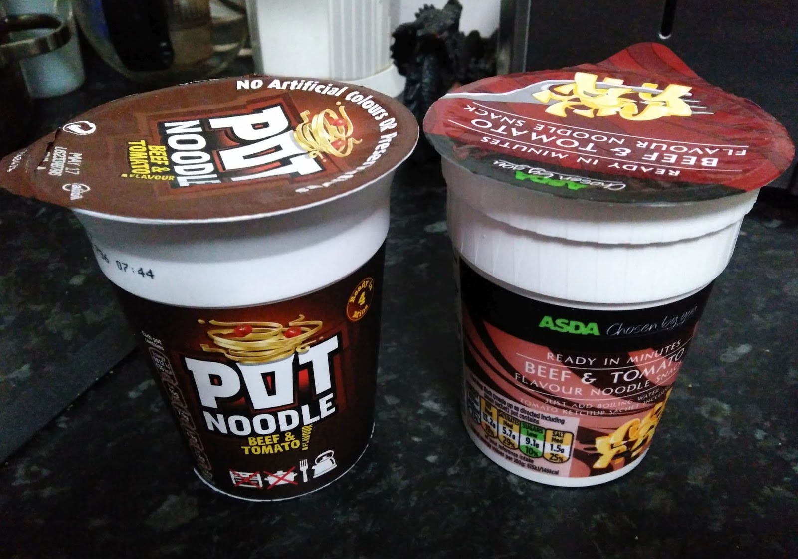 It's a Noodle Bar not a Wine Bar Pot Noodle V Asda Noodle Snack Beef