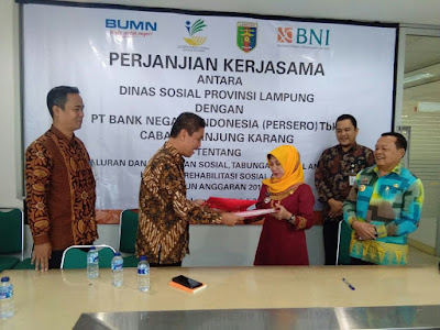 Dinas Sosial Lampung Bangun Kerjasama Penyaluran TASA Dengan BNI