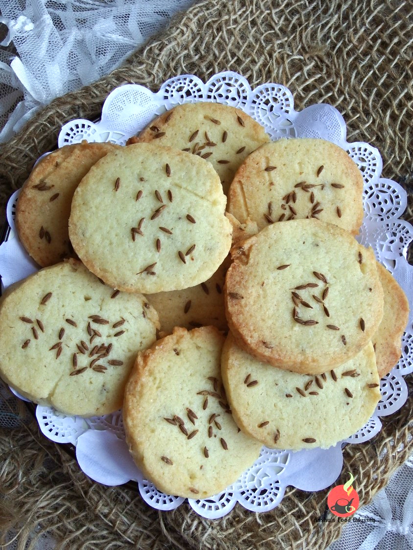 Bakery Style Eggless Sweet & Salted Cumin Biscuits Jeera Biscuits