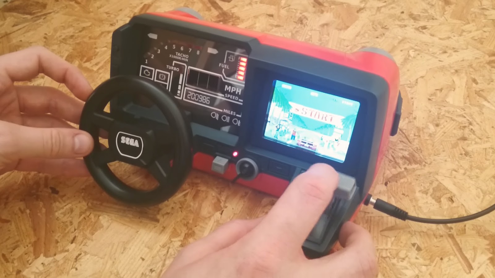 自製迷你賽車遊戲 Mini Arcade Racer 機台