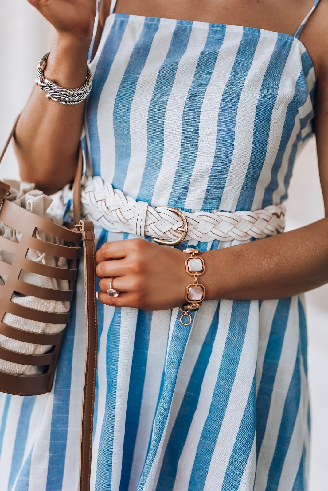 $17 Blue & white Stripe Dress + Recent Amazon Finds - Something Delightful Blog #springstyle #summerstyle #amazon #amazonfashion #amazonfashionfinds #blueandwhite