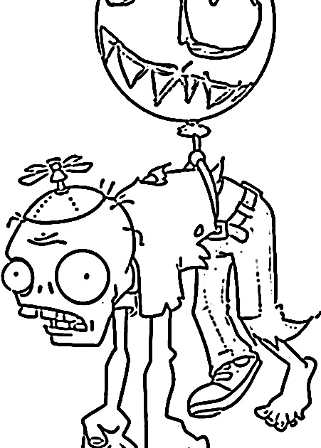 Gambar Mewarnai Plant Vs Zombie