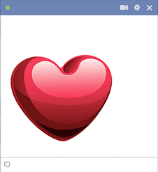 Glossy Heart FB sticker