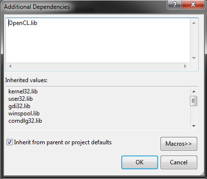 Opencl Visual Studio Kode-Stuff: Setting up OpenCL in Visual Studio