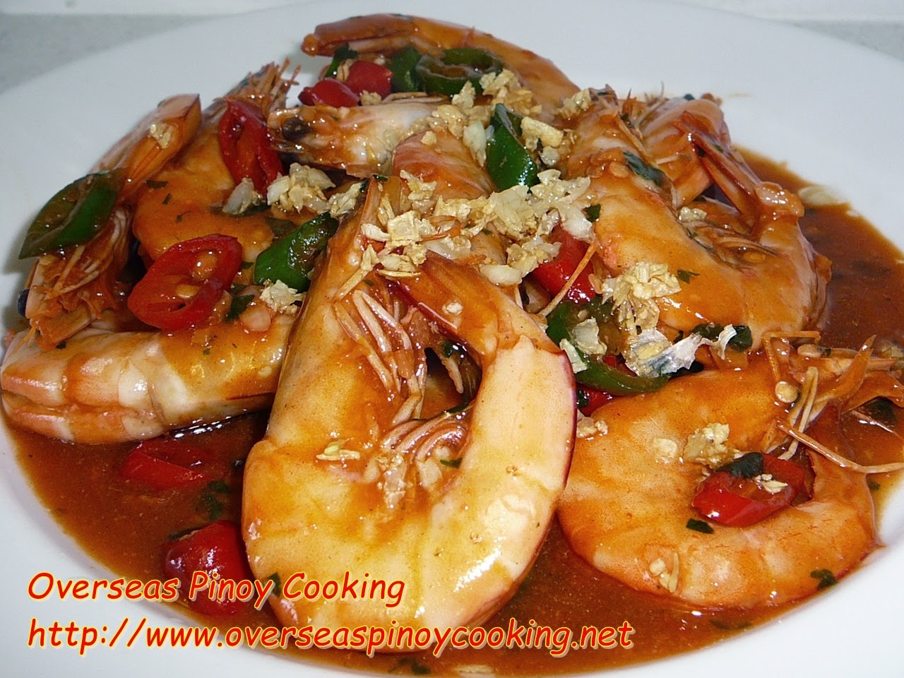 Prawns in Jufran Banana Ketchup and Chili Garlic Sauce