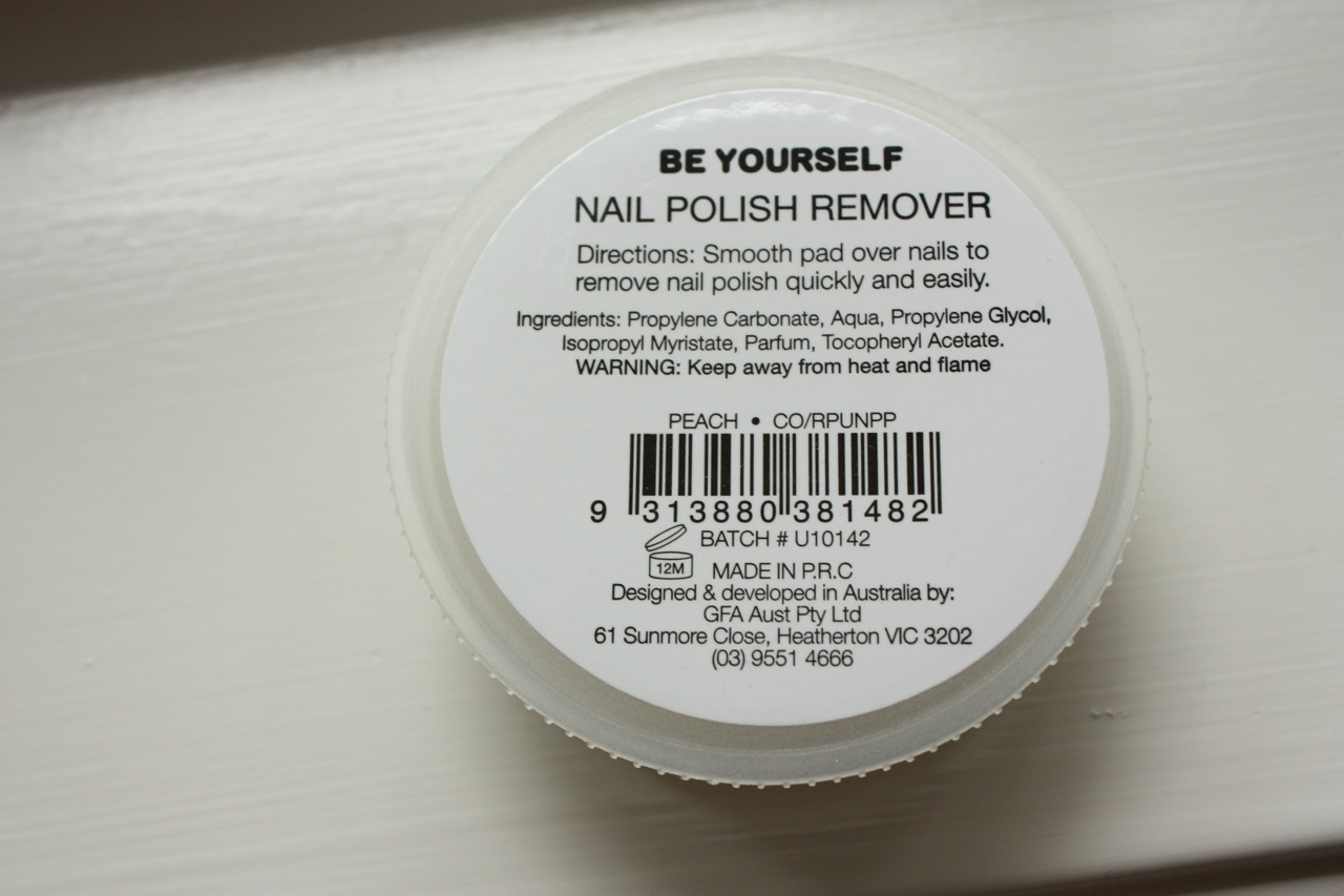 Be Yourself Nail Polish Remover Pads