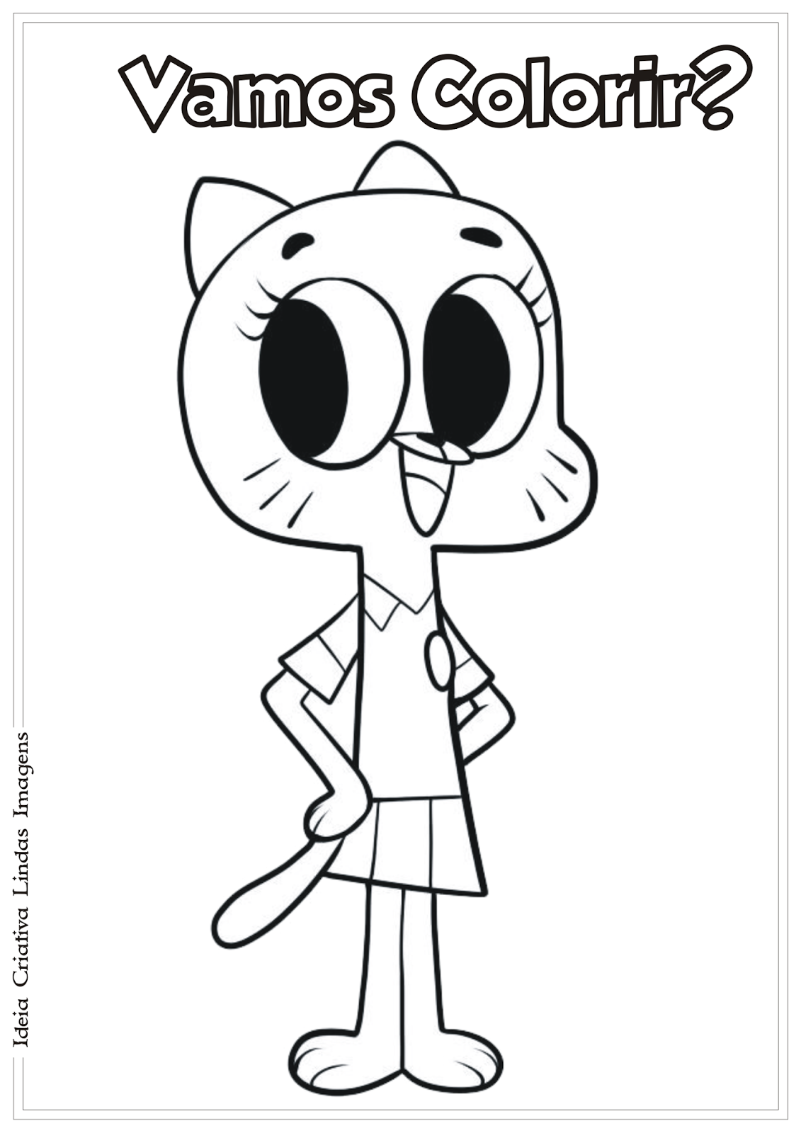 Desenho de Gumball para Colorir - Colorir.com