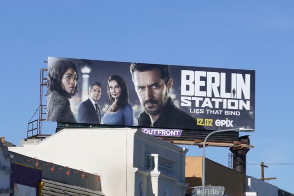 Berlin Station season 3 billboard Westwood Boulevard Berlin Station season 3 billboard