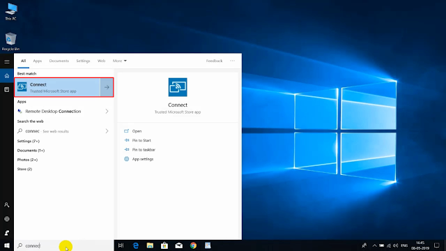 WIndows Connect Application WIndows Connect Application Start Menu