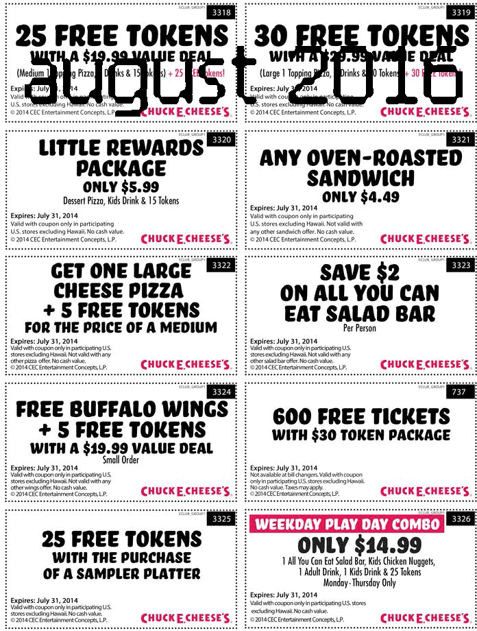 Chuck n cheese coupon / Shipping and delivery promo codes graphic regarding Chuck E Cheese Coupon Printable titled Chuck n cheese coupon / Shipping promo codes