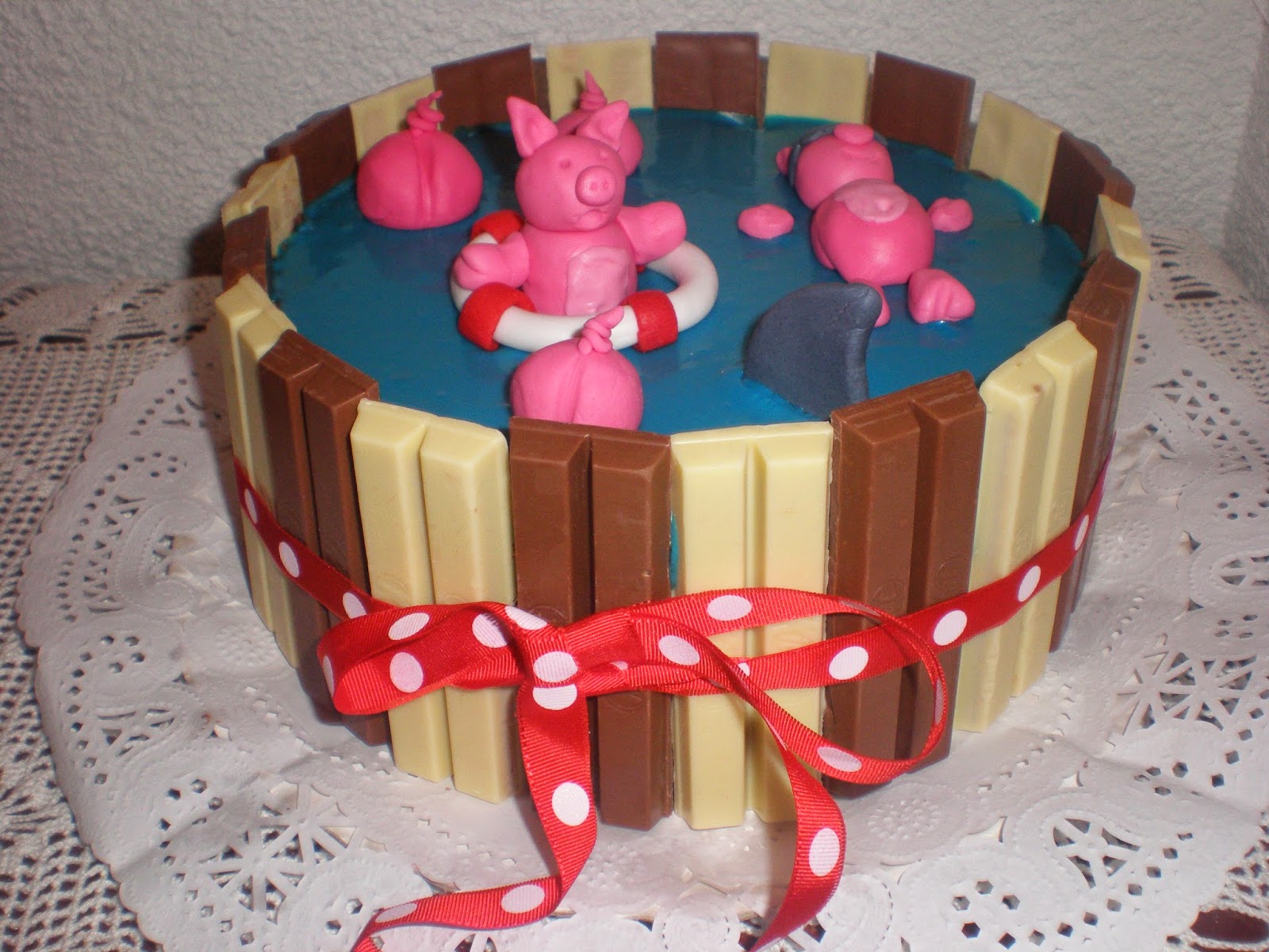 Tarta cerditos Kitkat Genzo en Masterchef