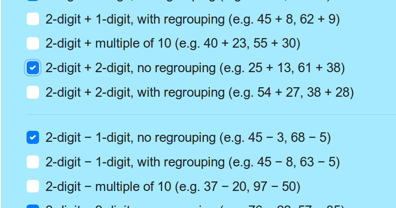 Practice mental additions & subtractions at MathMammoth.com!