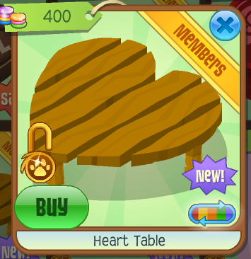 Animal Jam Spirit Blog: Heart Table + New Friendship Frame