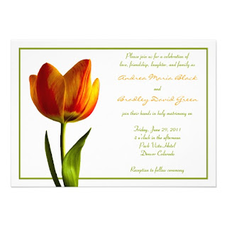 Tarjetas de Boda con Tulipanes, parte 1