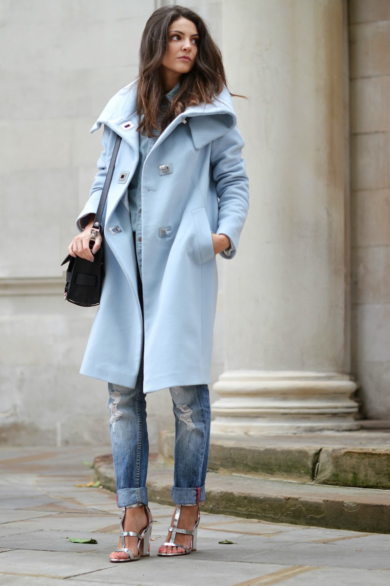 Just Smile With Style: What To Wear With A Baby Blue Coat
