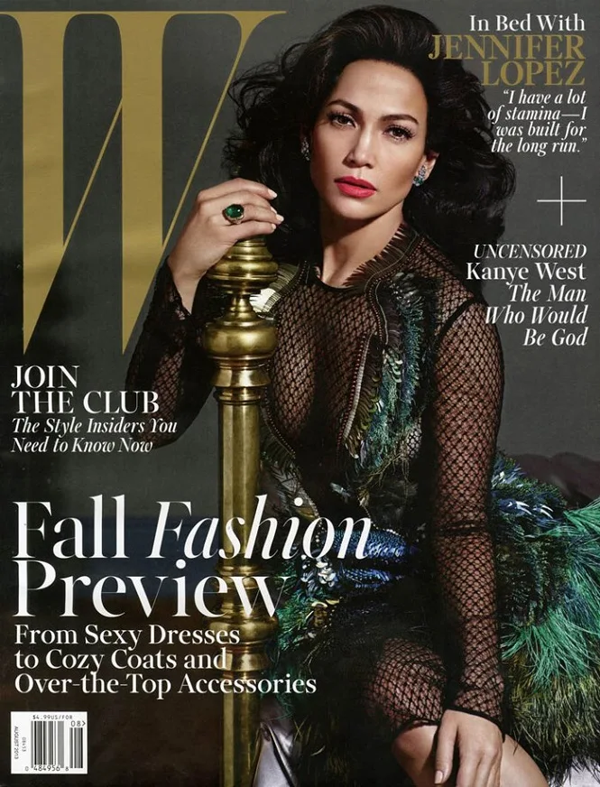 Jennifer Lopez in W Magazine August 2013