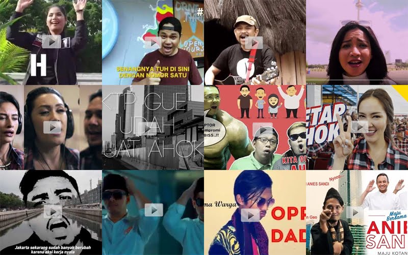 Lagu dan Video yang tercipta selama momen Pilkada DKI 2017