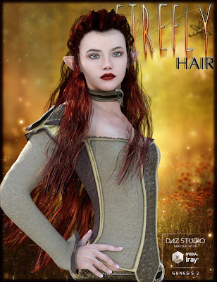 3D Models Art Zone - alitaptap buhok para sa Genesis (s) 2 Babae at V4