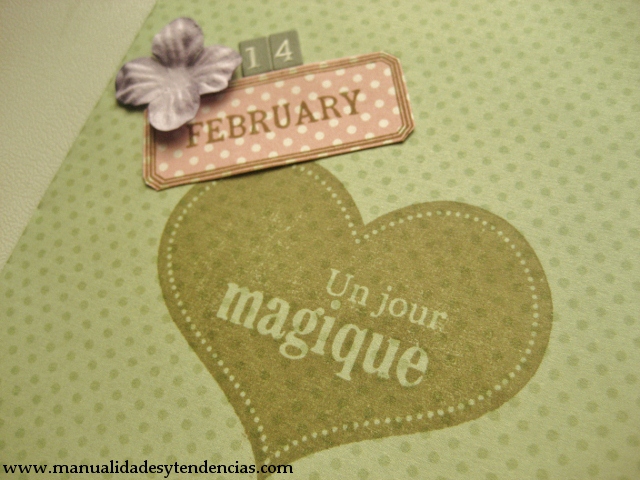 Scrapbooking: tarjeta de San Valentín / Valentin