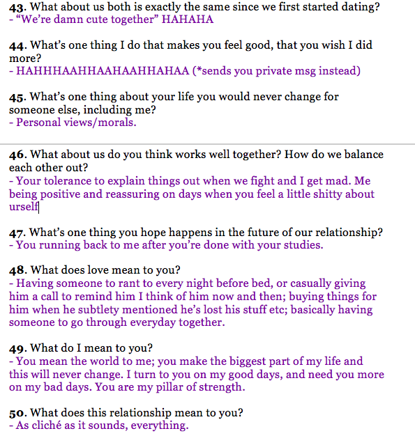 50 deep questions val s 3911miles