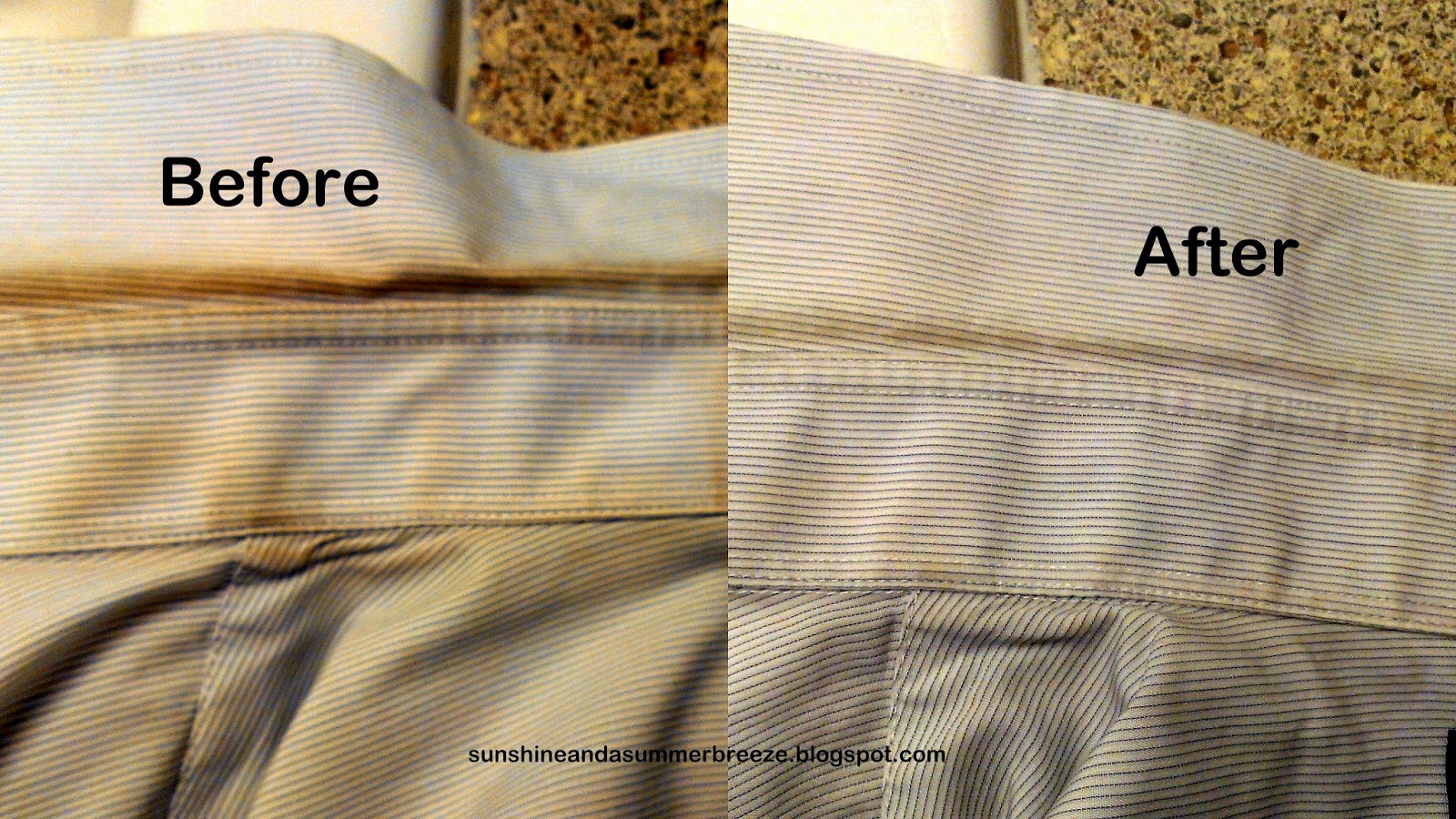 Sunshine and a Summer Breeze Tested How to clean a shirt collar