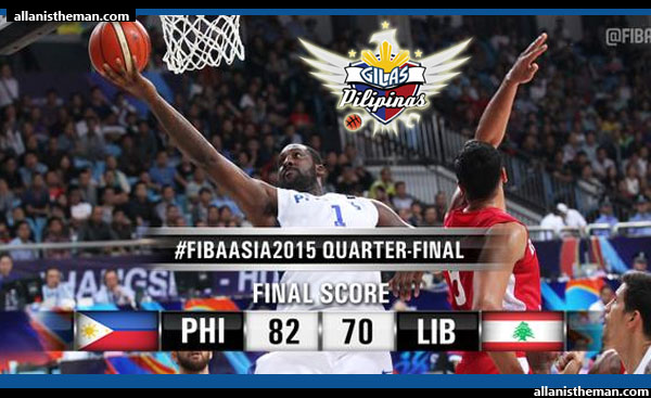 Gilas Pilipinas defeats Lebanon to reach FIBA Asia 2015 semis (VIDEO)
