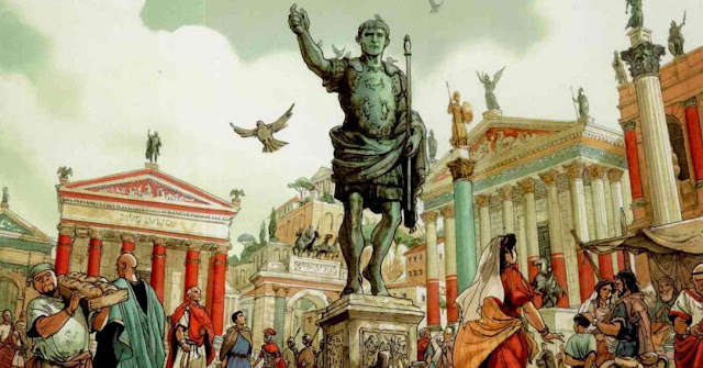Estatua y antigua Roma