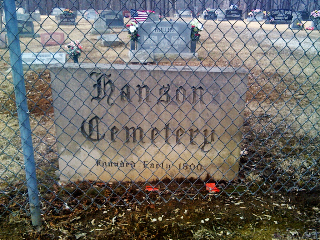 A Walk Through The Tombstones Hanson Cemetery