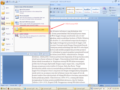 Cara Convert File Ms Word Ke PDF Dengan Mudah