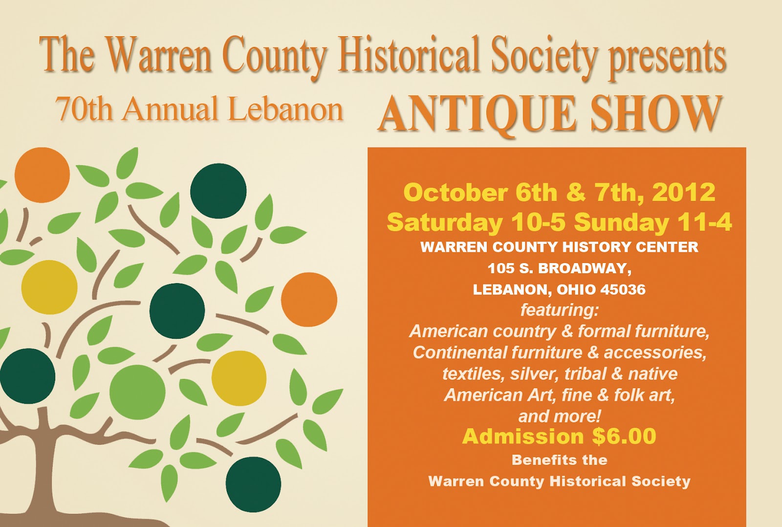 Historic Warren County Ohio Lebanon Antique Show with a new twist