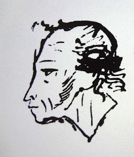Автопортрет в образе старика. Рисунок А. С. Пушкина