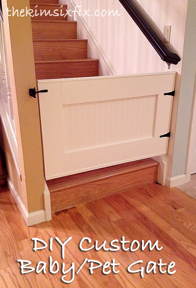 Easy Custom Diy Baby Gate The Kim Six Fix, Wooden Baby Gate For Stairs