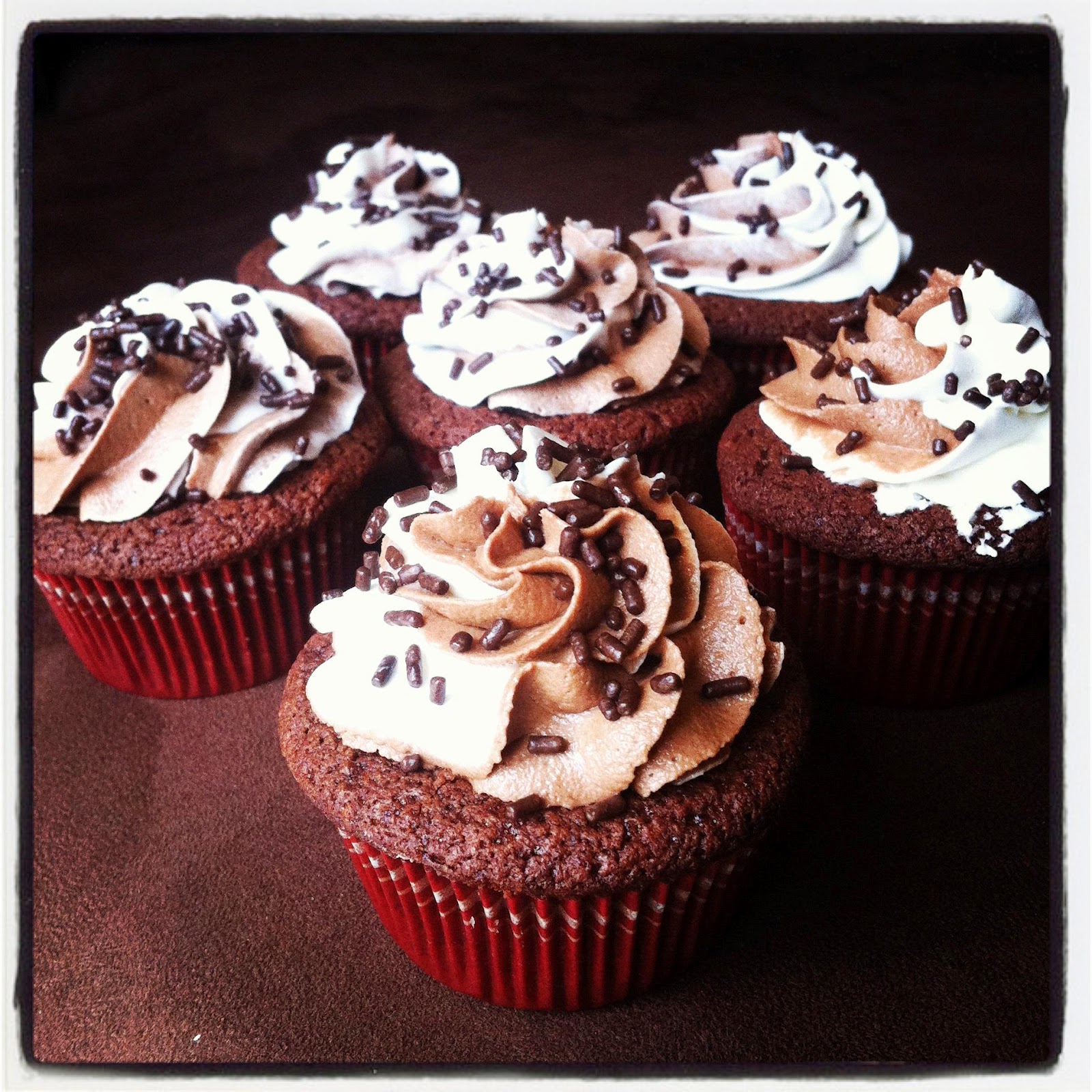 Sweet Emily Chocolate Hazelnut Cupcakes with Hazelnut Truffle Filling