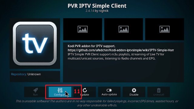 Cara menjalankan IPTV di KODI tahap 10 Cara menjalankan IPTV di KODI tahap 10