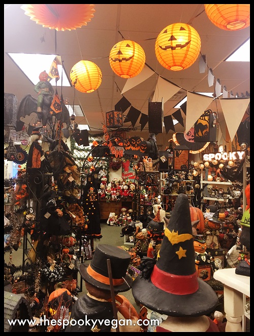 The Spooky Vegan Traditions Holiday Store's Halloween Displays