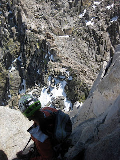 One of the four rappels we made off Thunderbolt.