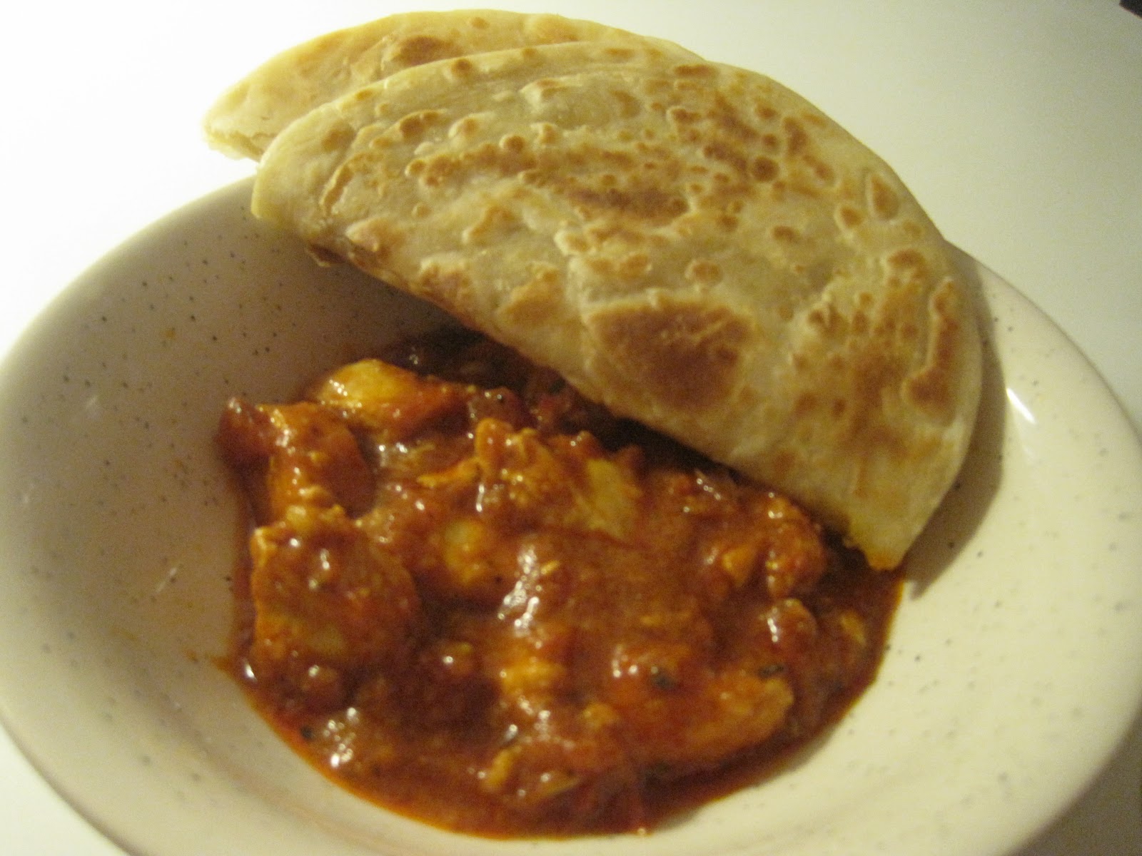 La Menu: Chicken curry with chapati!