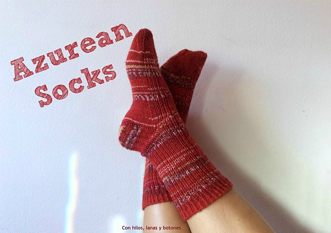 Con hilos, lanas y botones: Calcetines Azurean