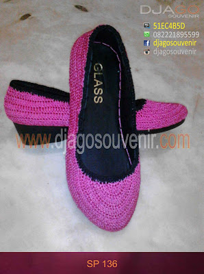 Sepatu Rajut Wedges 136 Sepatu rajut wedges hak 3 cm dijual murah