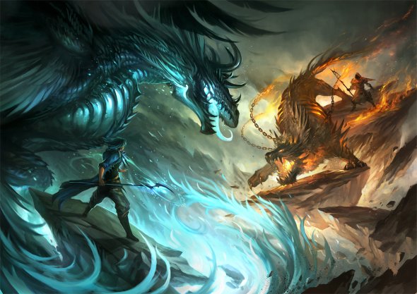 Dragões, monstros e magia nas ilustrações de fantasia de Sandara sandara deviantart arte conceitual fantasia dragões magia monstros