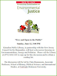 Environmentalism, Energy, Pollution at Kinnelon Library 6/12/11