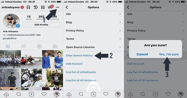 Cara Menghapus Riwayat Pencarian atau History di Instagram
