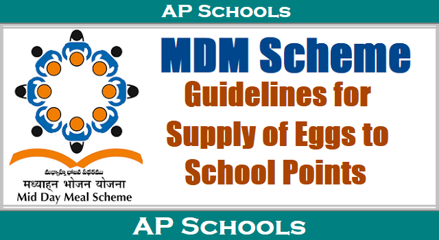 AP MDM Guidelines for Supply of Eggs to School Points 2017 AP MDM Guidelines for Supply of Eggs to School Points 2017